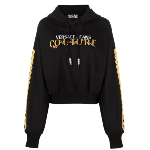 Versace Jeans Couture , Logo Couture Sweater in Black ,Black female, Sizes: