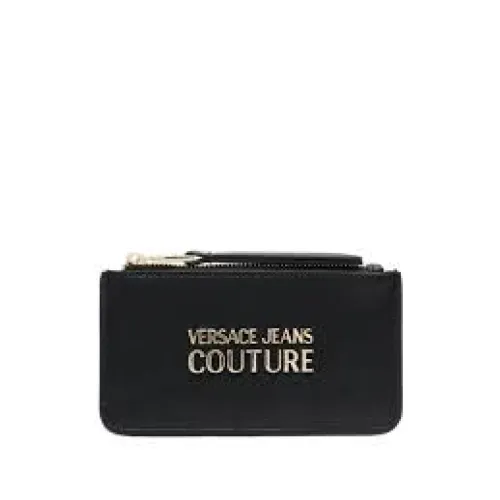 Versace Jeans Couture , Logo Lettering Cardholder ,Black female, Sizes: ONE SIZE