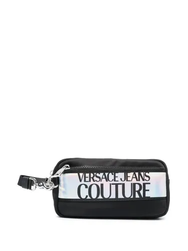 Versace Jeans Couture logo-print toiletry bag - Black