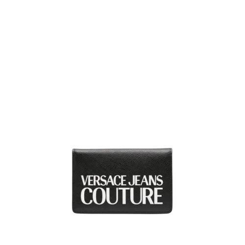 Versace Jeans Couture , Men's Accessories Wallets Black Aw23 ,Black male, Sizes: ONE SIZE