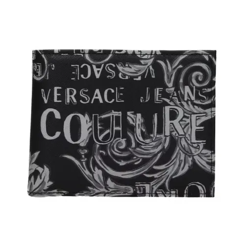 Versace Jeans Couture , Men`s Black Logo Couture Wallet ,Black male, Sizes: ONE SIZE