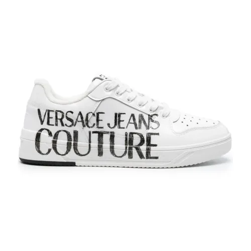 Versace Jeans Couture , Mens Shoes Sneakers White Ss24 ,White male, Sizes: