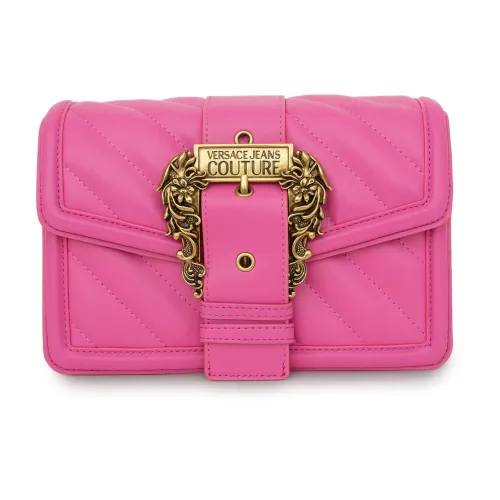 Versace Jeans Couture , Pink Polyester Shoulder Bag - Fashion-Forward Style ,Pink female, Sizes: ONE SIZE