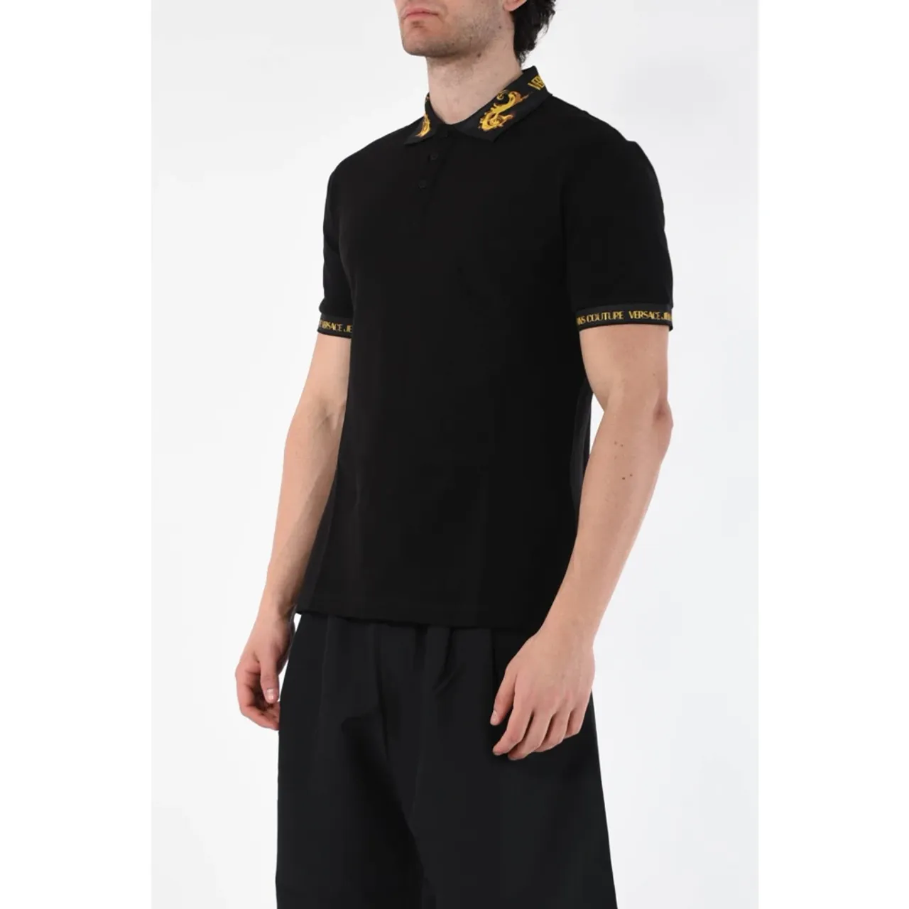 Versace Jeans Couture , Polo Shirts ,Black male, Sizes: