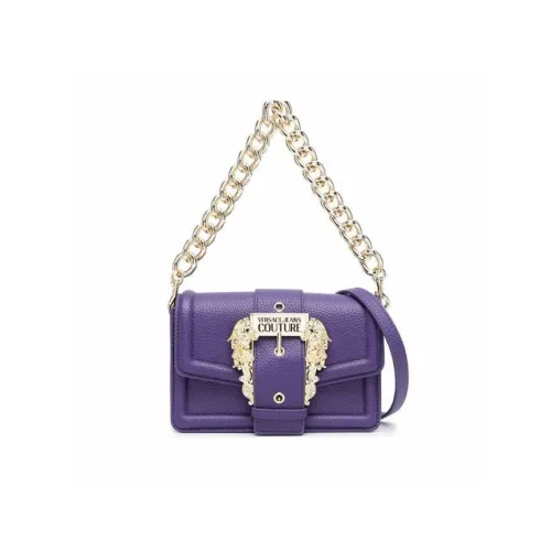 Versace Jeans Couture , Purple Crossbody Bag with Detachable Gold Chain Detail ,Purple female, Sizes: ONE SIZE