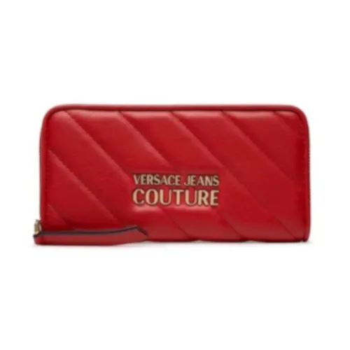 Versace Jeans Couture , Red Quilted Logo Wallet ,Red female, Sizes: ONE SIZE