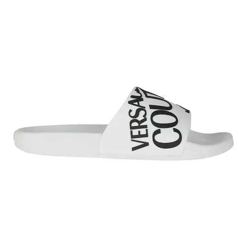 Versace Jeans Couture , Slide Sandals ,White female, Sizes: