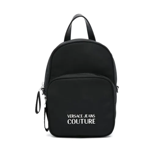 Versace Jeans Couture , Sporty logo hobo bag ,Black female, Sizes: ONE SIZE