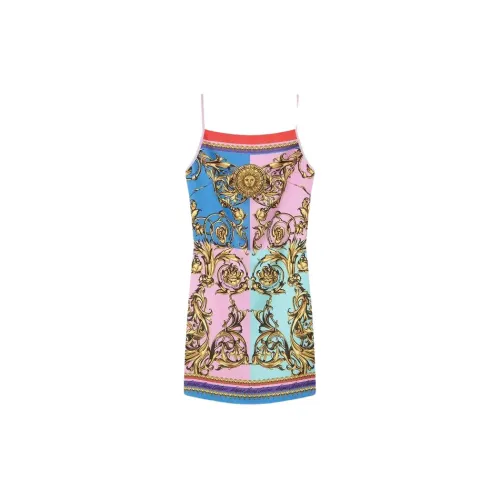 Versace Jeans Couture , Summer Dress, Baroque Print ,Blue female, Sizes: