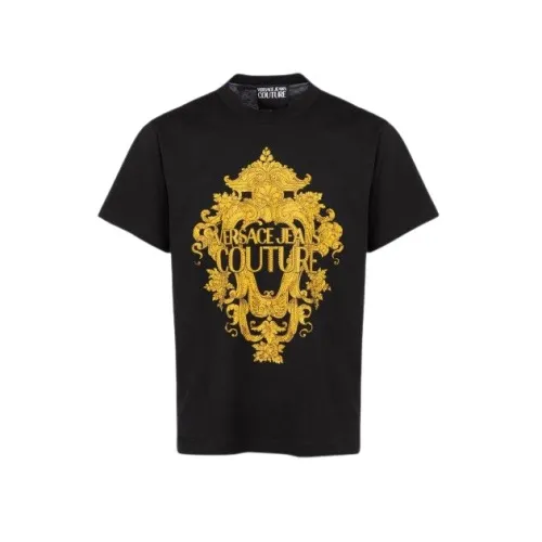 Versace Jeans Couture , T-Shirts ,Black male, Sizes: