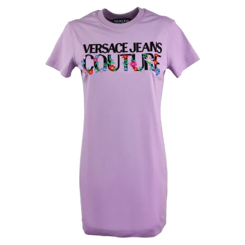 Versace Jeans Couture , T-Shirts ,Purple female, Sizes: