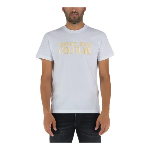 Versace Jeans Couture , T-Shirts ,White male, Sizes: