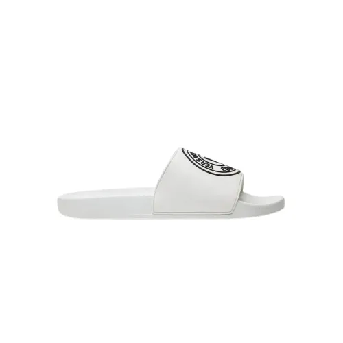 Versace Jeans Couture , V-Emblem Sliders for Men ,White male, Sizes:
