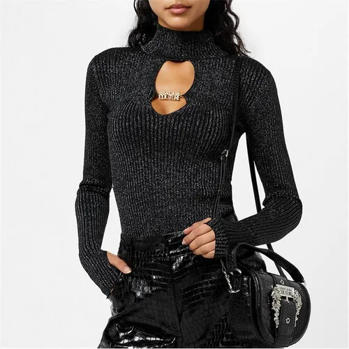 Versace Jeans Couture Vjc Cut Out Rb Top Ld41 - Black
