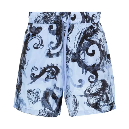 Versace Jeans Couture , Watercolor Blue Swimshorts ,Multicolor male, Sizes:
