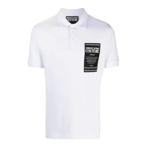Versace Jeans Couture , White Short Sleeve Men`s Polo - XXL ,White male, Sizes: