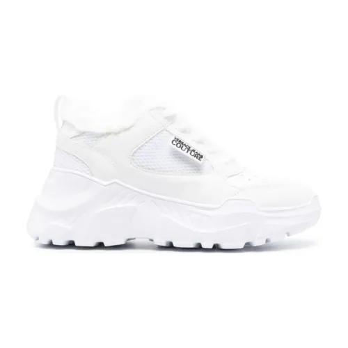 Versace Jeans Couture , White Speedtrack Sneakers ,White female, Sizes: