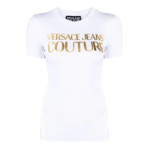 Versace Jeans Couture , White T-shirt and Polo Collection ,White female, Sizes: