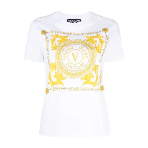 Versace Jeans Couture , White T-Shirt and Polo for Women ,White female, Sizes:
