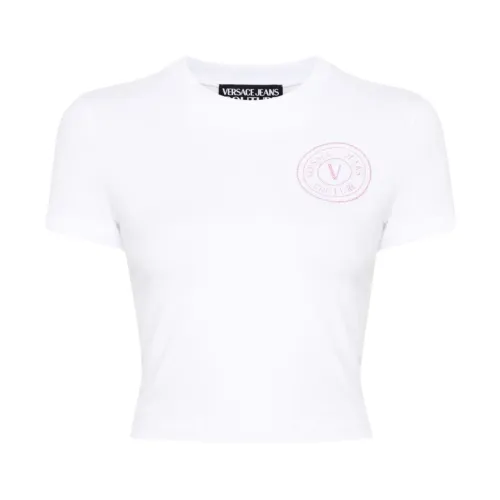 Versace Jeans Couture , White T-Shirts & Polos for Women ,White female, Sizes: