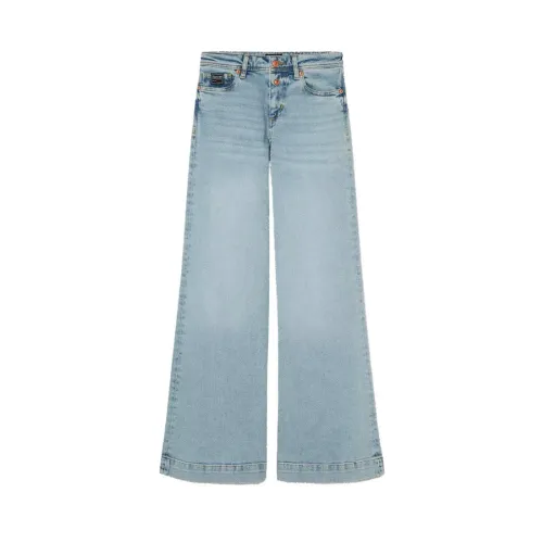 Versace Jeans Couture , Wide Leg Denim Jeans ,Blue female, Sizes: