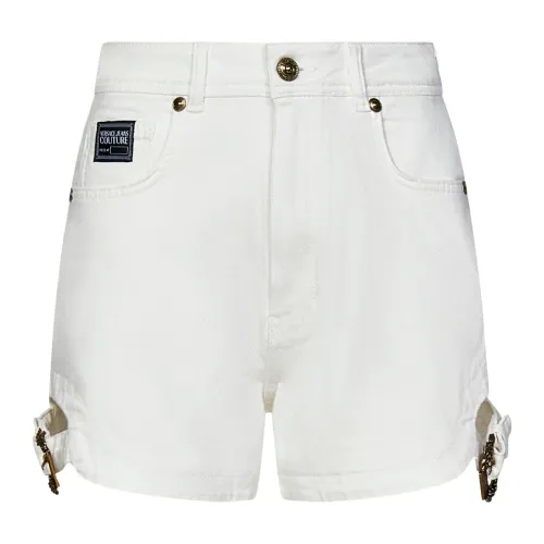 Versace Jeans Couture , Womens Clothing Shorts White Ss24 ,White female, Sizes:
