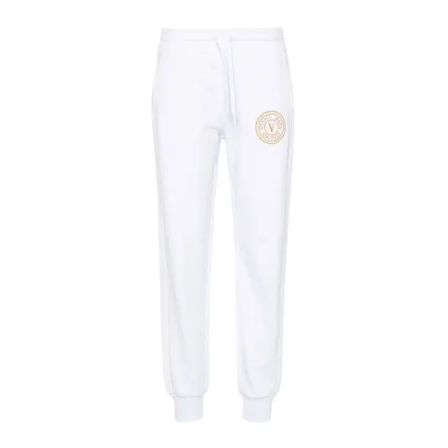 Versace Jeans Couture , Womens Clothing Trousers White Ss24 ,White female, Sizes: