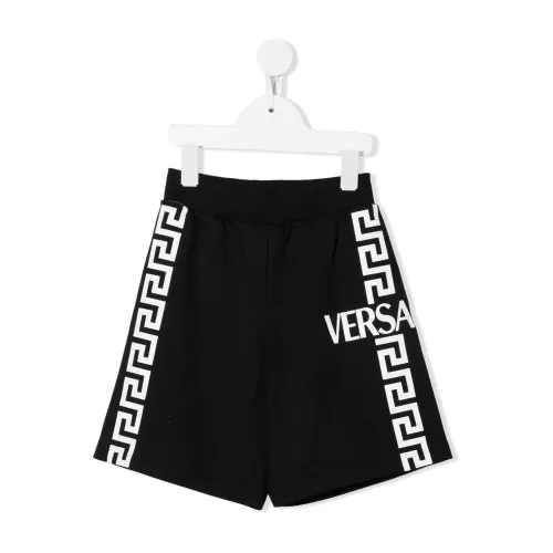 Versace , Kids Shorts Black ,Black male, Sizes: