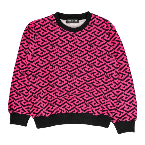 Versace , Kids Sweatshirt - Fucsia - Regular Fit ,Pink female, Sizes: