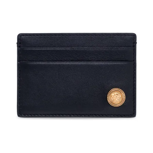 Versace , Leather card holder ,Black male, Sizes: ONE SIZE