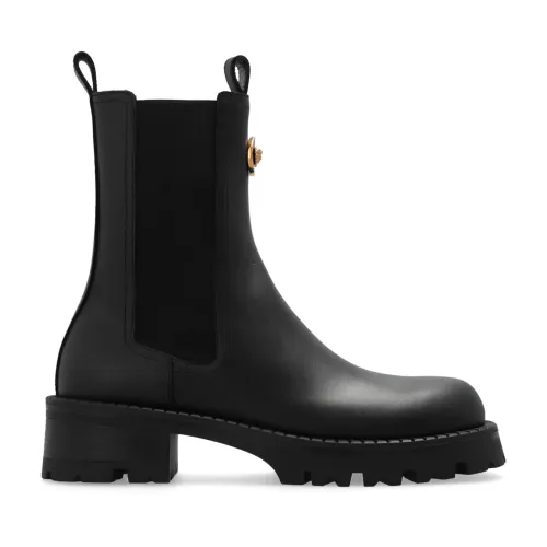 Versace , Leather Chelsea boots ,Black female, Sizes: