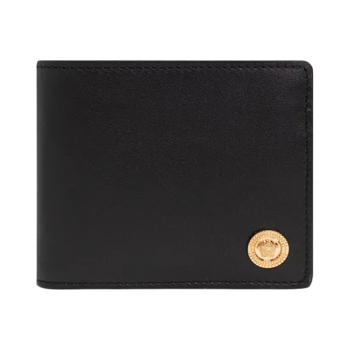 Versace , Leather wallet ,Black male, Sizes: ONE SIZE