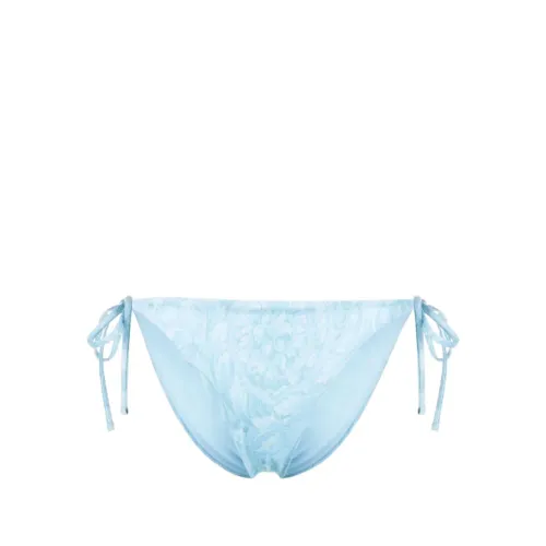 Versace , Light Blue Barocco Print Swimwear ,Blue female, Sizes: