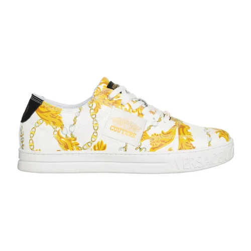 Versace , Low Top Sneakers with Chain Pattern ,Multicolor male, Sizes: