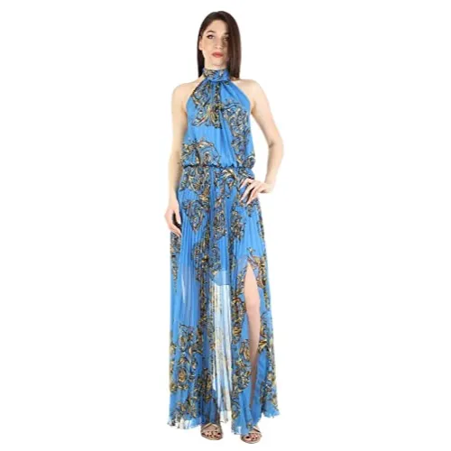 Versace , Maxi daily dress ,Blue female, Sizes: