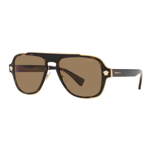 Versace , Medusa Charm Sunglasses ,Brown male, Sizes: