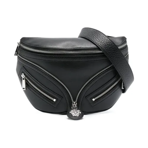 Versace , Medusa Head Calf Leather Belt Bag ,Black unisex, Sizes: ONE SIZE