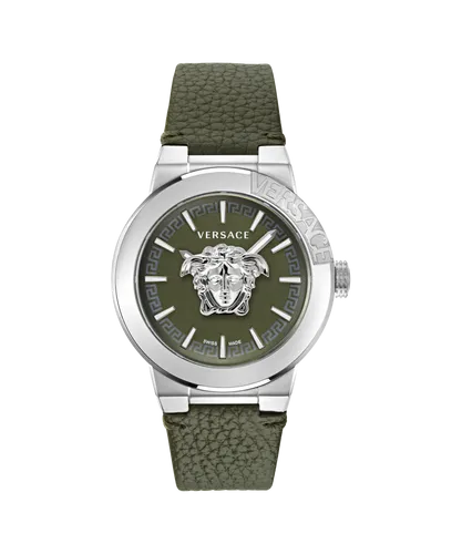 Versace Medusa Infinite Gent Mens Green Watch VE7E00123 Leather (archived) - One Size