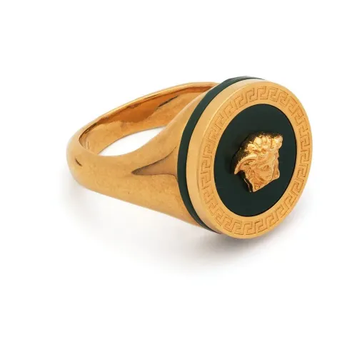 Versace , Medusa Logo Gold Ring ,Yellow male, Sizes: 60 MM