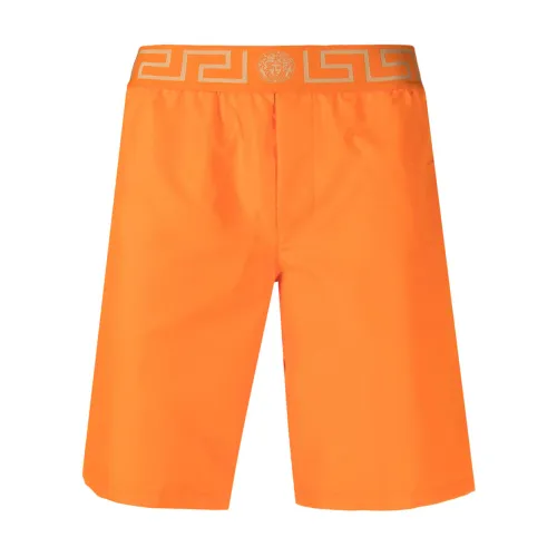 Versace , Medusa Logo Swim Shorts Orange ,Orange male, Sizes: