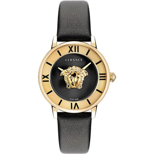 Versace Medusa Stainless Steel Luxury Analogue Quartz Watch - Gold