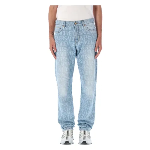 Versace , Men#39;s Clothing Jeans Light Blue Aw23 ,Blue male, Sizes: