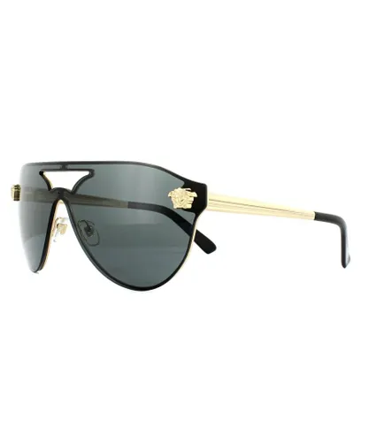 Versace Mens Sunglasses VE2161 100287 Gold Black Grey Metal - One