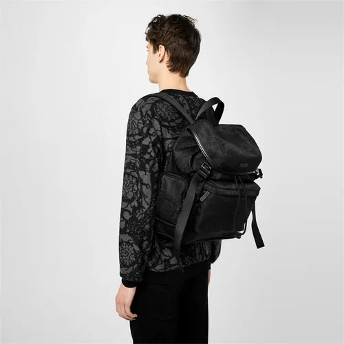 VERSACE Neo Nylon Jacquard Backpack - Black