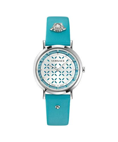 Versace New Generation WoMens Blue Watch VE3M00823 Leather (archived) - One Size