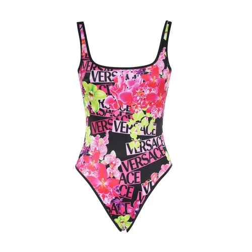 Versace , One-piece Swimsuit with Fantasy Print ,Multicolor female, Sizes: