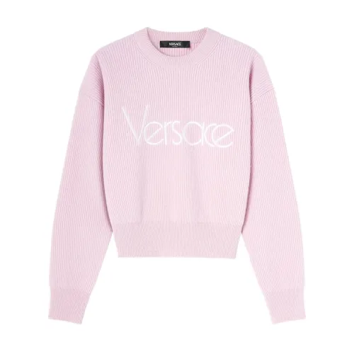 Versace , Pale Pink Knit Sweater ,Pink female, Sizes: