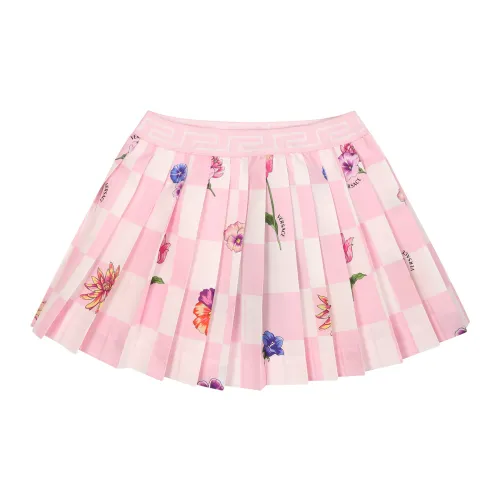 Versace , Pink Pleated Baby Girl Skirt ,Pink female, Sizes: