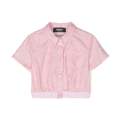 Versace , Pink Shirts for Women ,Pink female, Sizes: