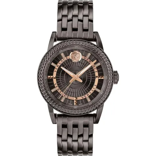 Versace (Po) Plated Stainless Steel Luxury Analogue Watch - Grey